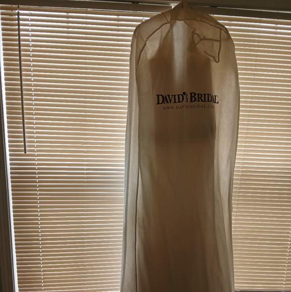 Galina Signature Collection-Applique Chiffon Tall Wedding Dress with train. - Picture 6 of 8